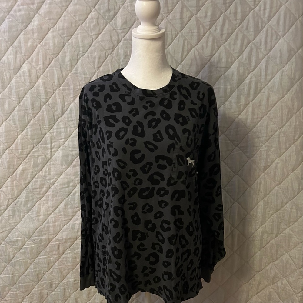 PINK Victoria’s Secret Leppard Print Long Sleeve